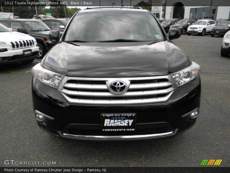 Black / Black 2012 Toyota Highlander Limited 4WD