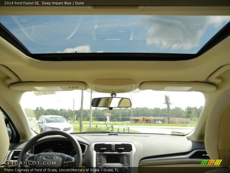 Deep Impact Blue / Dune 2014 Ford Fusion SE