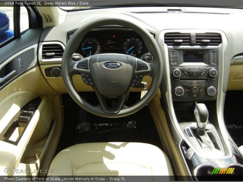 Deep Impact Blue / Dune 2014 Ford Fusion SE