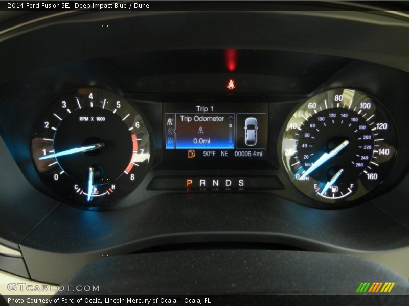 Deep Impact Blue / Dune 2014 Ford Fusion SE