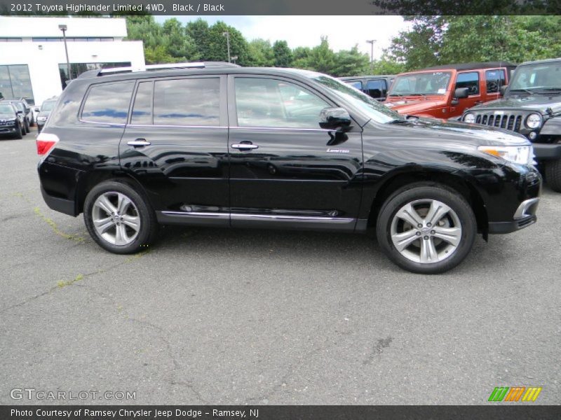 Black / Black 2012 Toyota Highlander Limited 4WD