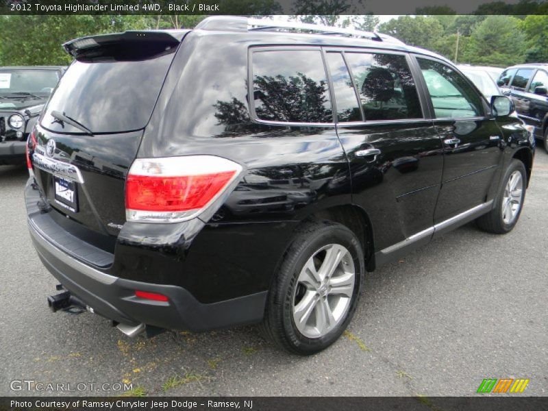 Black / Black 2012 Toyota Highlander Limited 4WD
