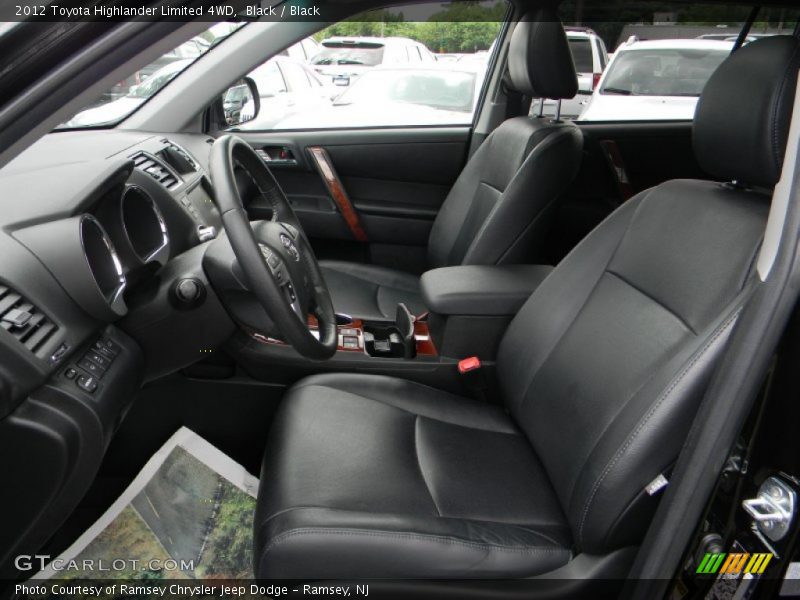Black / Black 2012 Toyota Highlander Limited 4WD