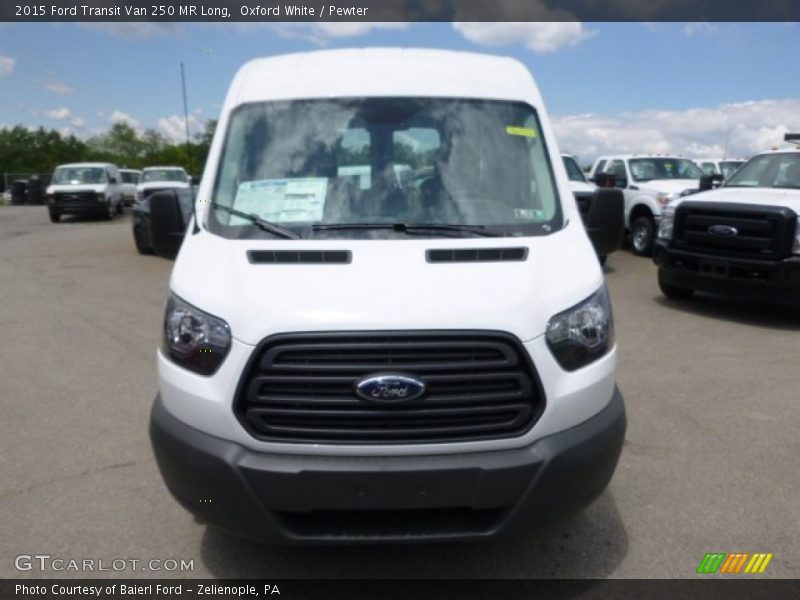 Oxford White / Pewter 2015 Ford Transit Van 250 MR Long