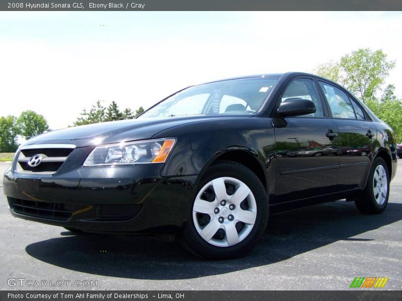 Ebony Black / Gray 2008 Hyundai Sonata GLS