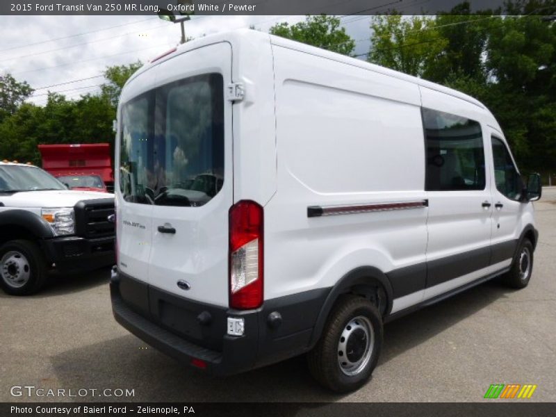 Oxford White / Pewter 2015 Ford Transit Van 250 MR Long