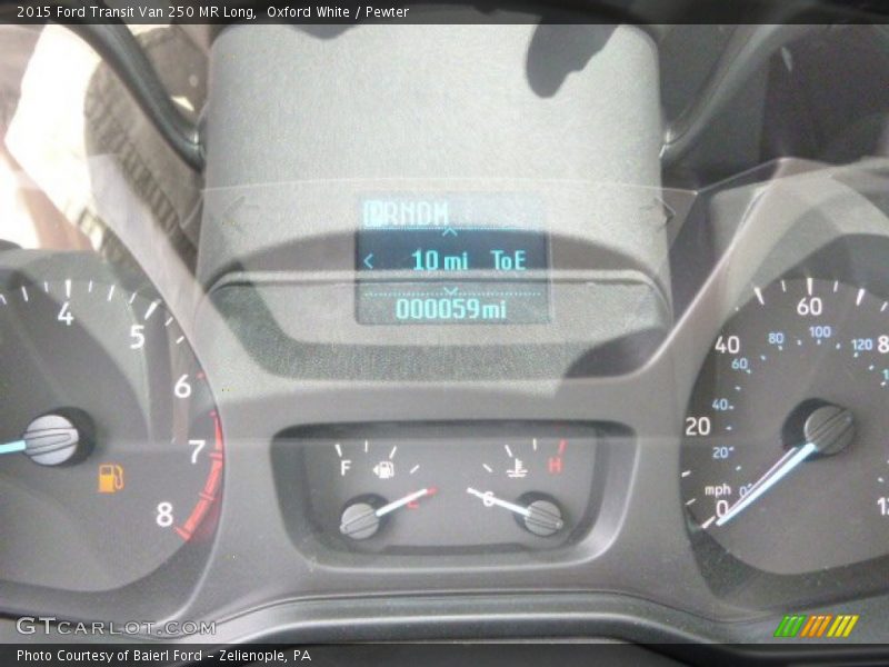 Oxford White / Pewter 2015 Ford Transit Van 250 MR Long