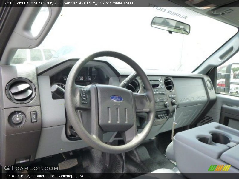 Oxford White / Steel 2015 Ford F350 Super Duty XL Super Cab 4x4 Utility
