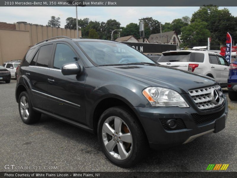 Capri Blue Metallic / Black 2010 Mercedes-Benz ML 350 4Matic