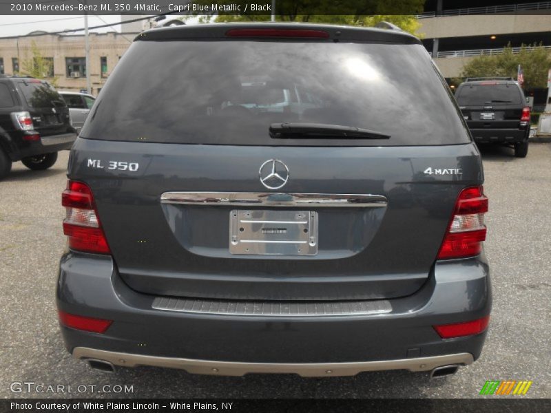Capri Blue Metallic / Black 2010 Mercedes-Benz ML 350 4Matic