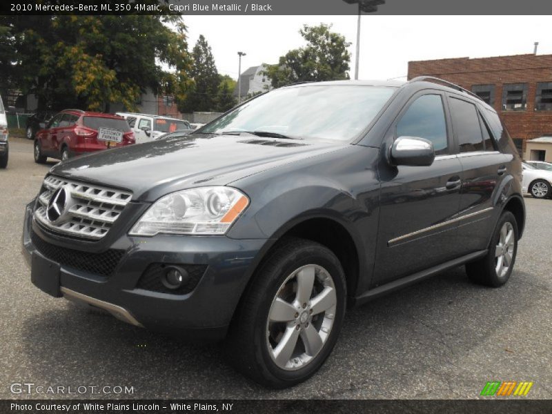 Capri Blue Metallic / Black 2010 Mercedes-Benz ML 350 4Matic