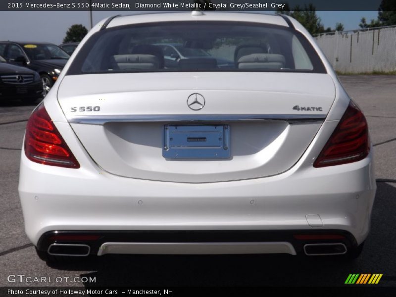 Diamond White Metallic / Crystal Grey/Seashell Grey 2015 Mercedes-Benz S 550 4Matic Sedan