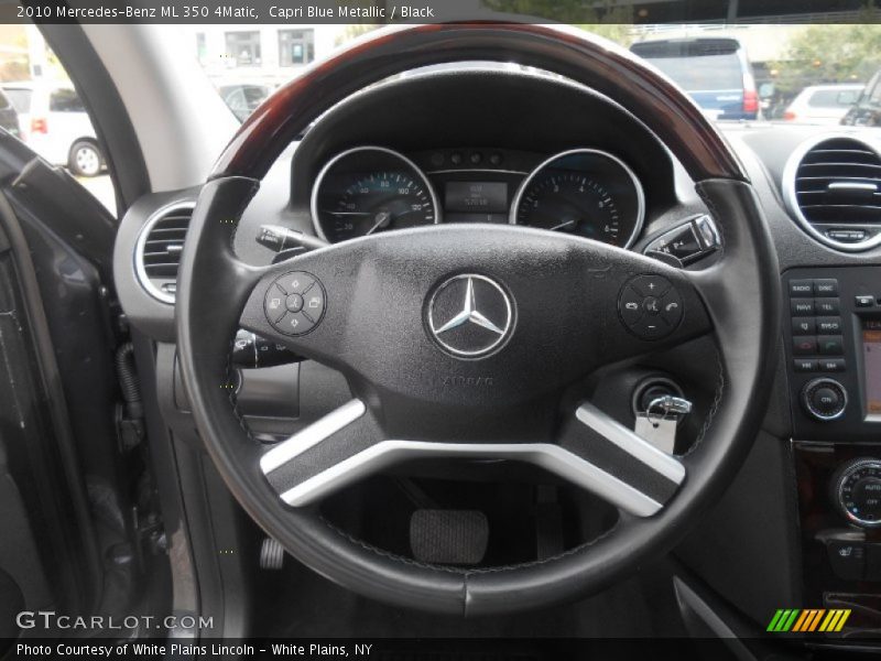 Capri Blue Metallic / Black 2010 Mercedes-Benz ML 350 4Matic