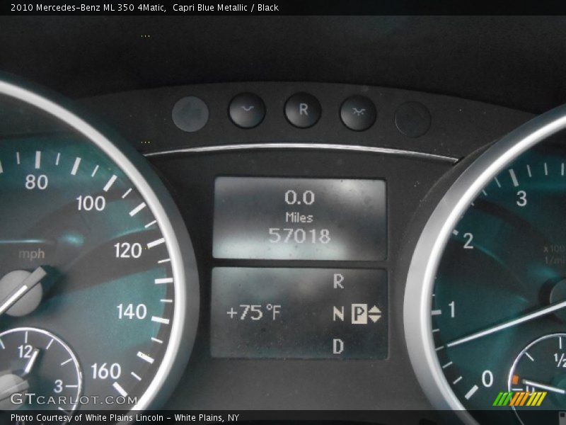 Capri Blue Metallic / Black 2010 Mercedes-Benz ML 350 4Matic