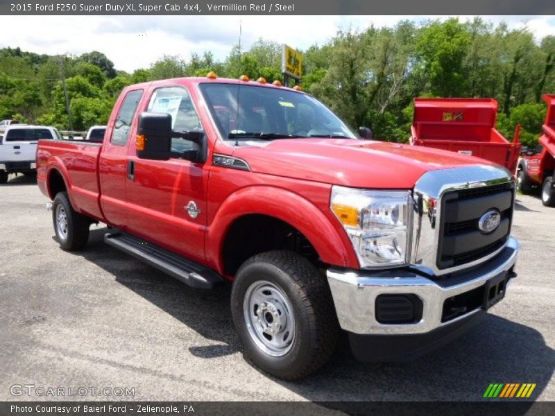 Vermillion Red / Steel 2015 Ford F250 Super Duty XL Super Cab 4x4
