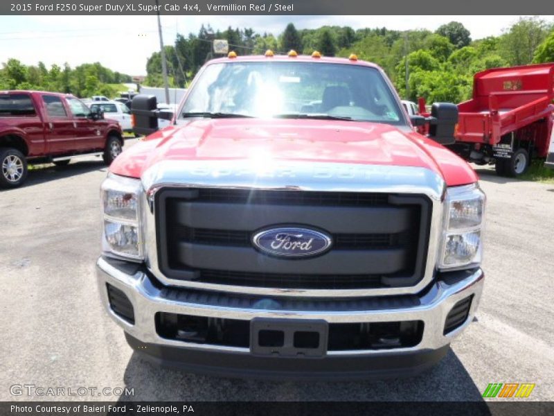 Vermillion Red / Steel 2015 Ford F250 Super Duty XL Super Cab 4x4