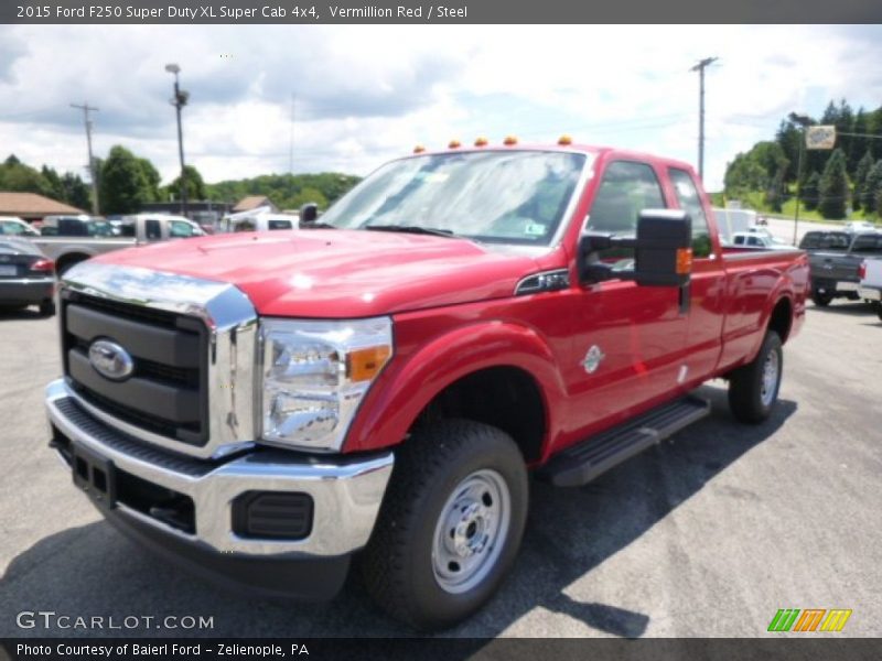 Vermillion Red / Steel 2015 Ford F250 Super Duty XL Super Cab 4x4