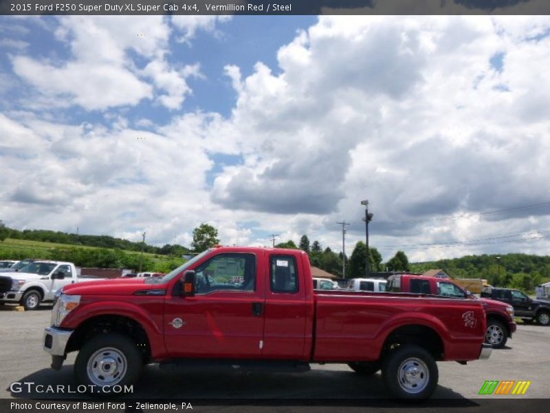 Vermillion Red / Steel 2015 Ford F250 Super Duty XL Super Cab 4x4