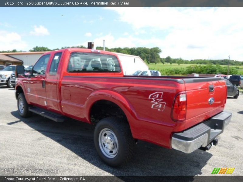 Vermillion Red / Steel 2015 Ford F250 Super Duty XL Super Cab 4x4