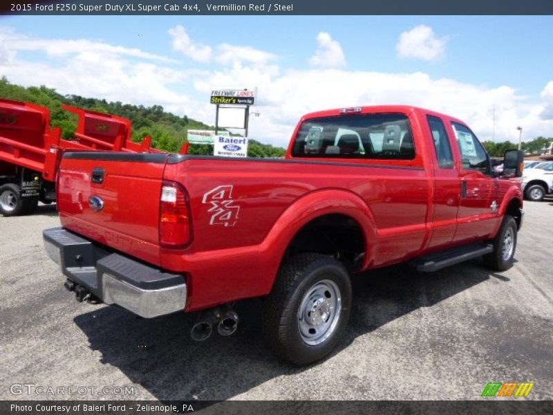 Vermillion Red / Steel 2015 Ford F250 Super Duty XL Super Cab 4x4