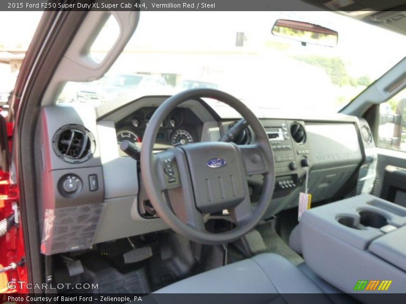 Vermillion Red / Steel 2015 Ford F250 Super Duty XL Super Cab 4x4
