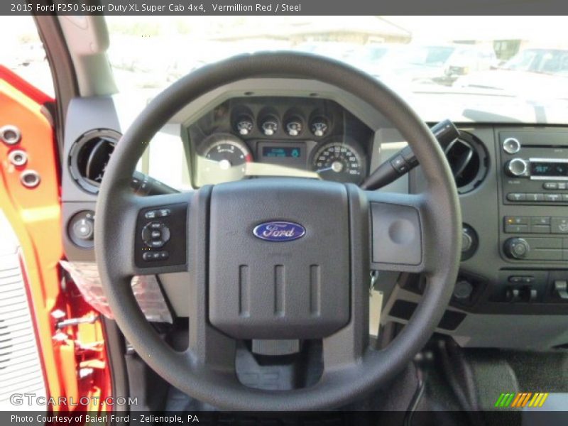 Vermillion Red / Steel 2015 Ford F250 Super Duty XL Super Cab 4x4