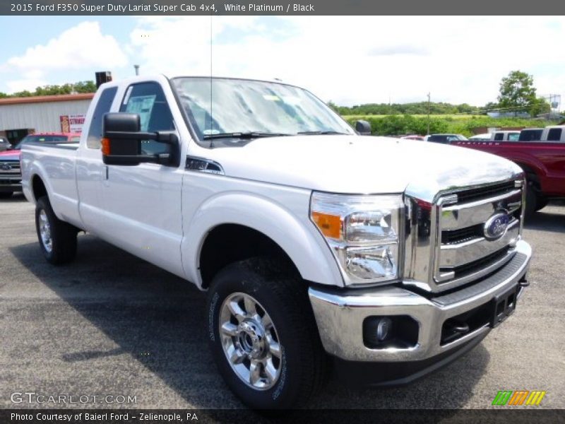 White Platinum / Black 2015 Ford F350 Super Duty Lariat Super Cab 4x4