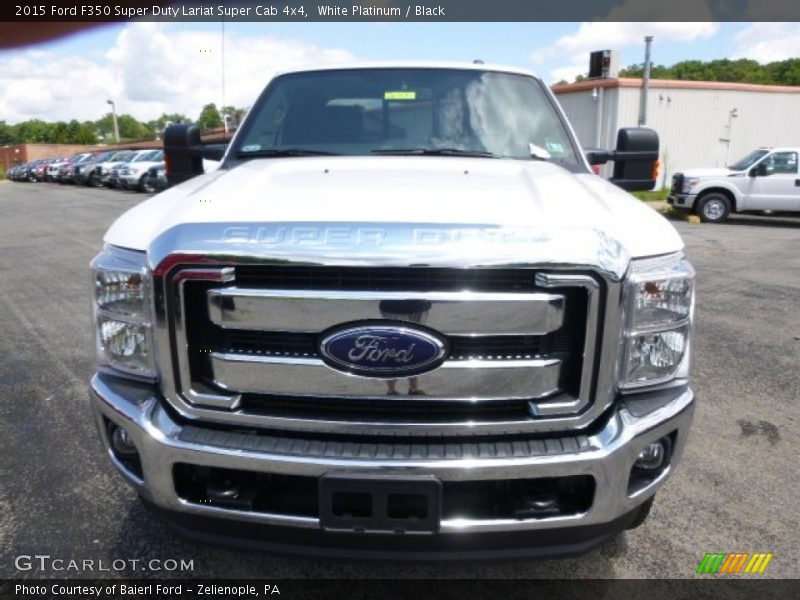 White Platinum / Black 2015 Ford F350 Super Duty Lariat Super Cab 4x4