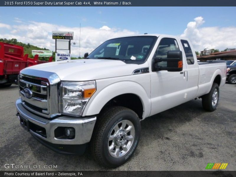 White Platinum / Black 2015 Ford F350 Super Duty Lariat Super Cab 4x4