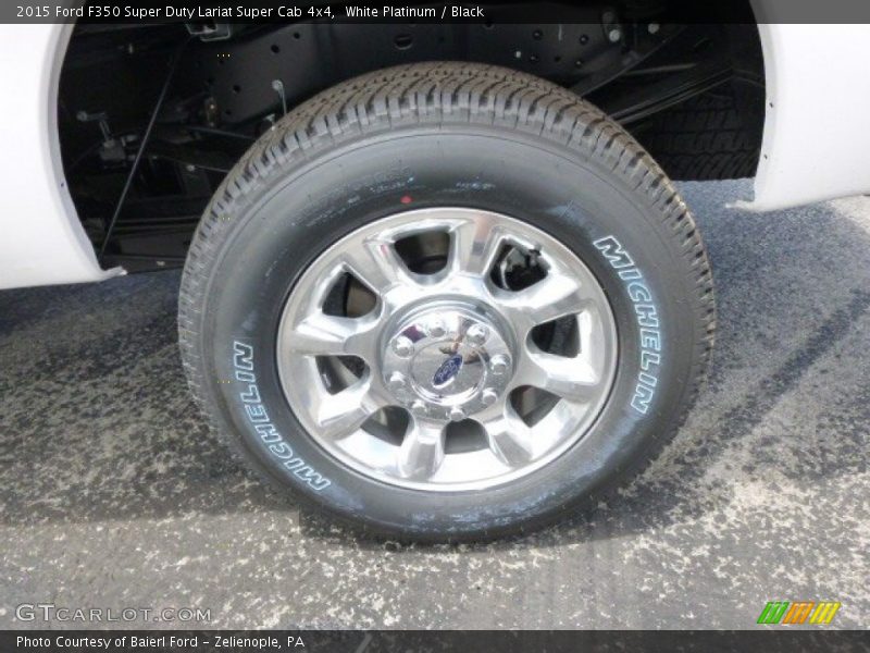 White Platinum / Black 2015 Ford F350 Super Duty Lariat Super Cab 4x4