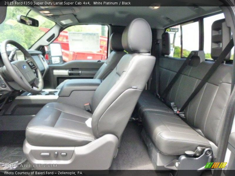  2015 F350 Super Duty Lariat Super Cab 4x4 Black Interior