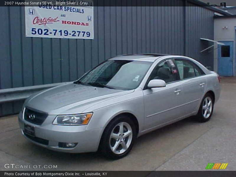 Bright Silver / Gray 2007 Hyundai Sonata SE V6