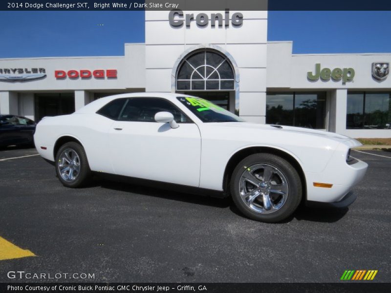 Bright White / Dark Slate Gray 2014 Dodge Challenger SXT