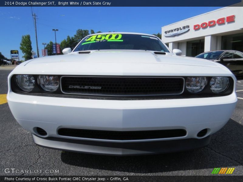 Bright White / Dark Slate Gray 2014 Dodge Challenger SXT