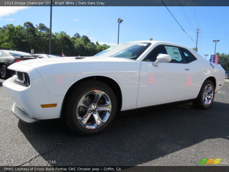 Bright White / Dark Slate Gray 2014 Dodge Challenger SXT
