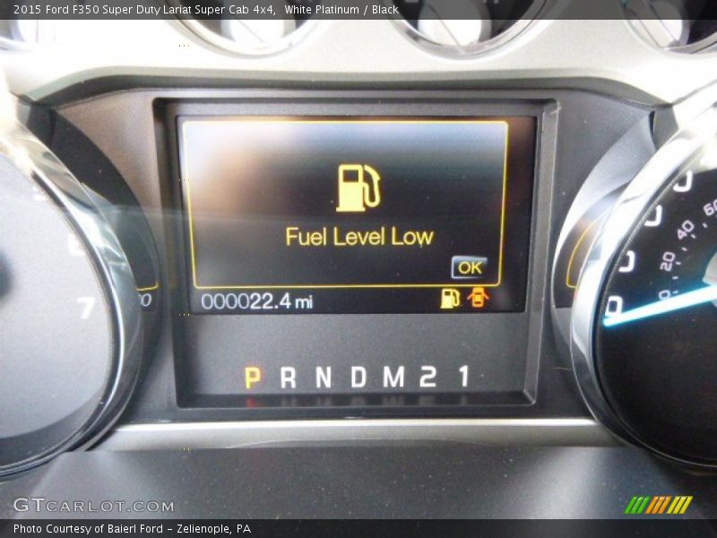 White Platinum / Black 2015 Ford F350 Super Duty Lariat Super Cab 4x4