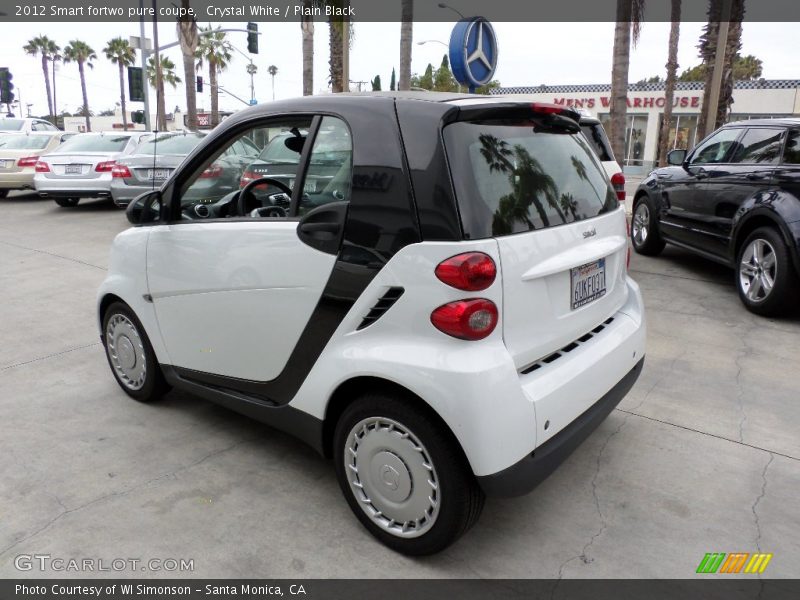 Crystal White / Plain Black 2012 Smart fortwo pure coupe