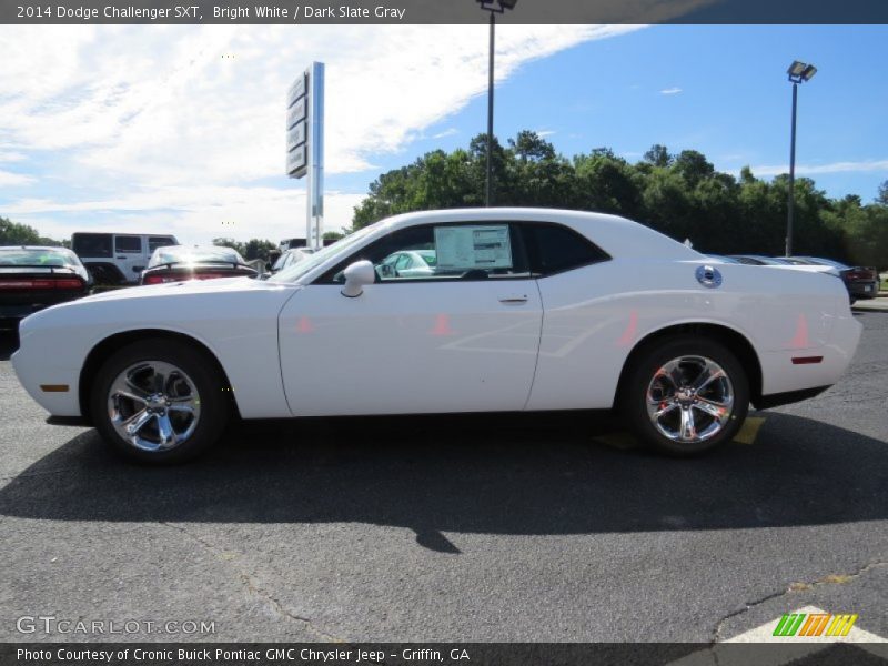 Bright White / Dark Slate Gray 2014 Dodge Challenger SXT