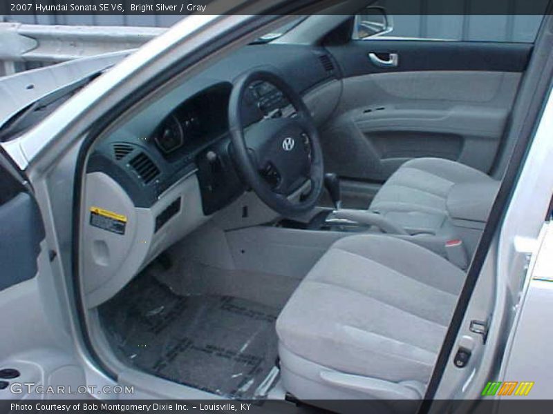 Bright Silver / Gray 2007 Hyundai Sonata SE V6
