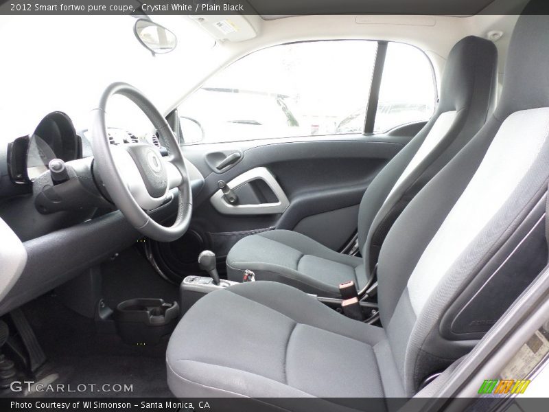 Crystal White / Plain Black 2012 Smart fortwo pure coupe