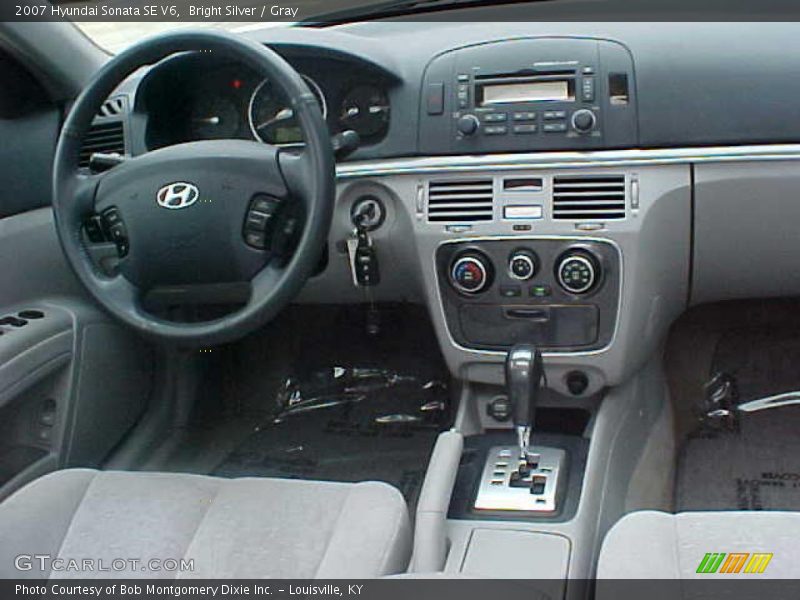 Bright Silver / Gray 2007 Hyundai Sonata SE V6
