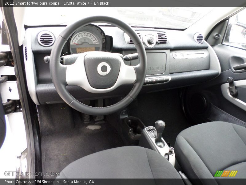 Crystal White / Plain Black 2012 Smart fortwo pure coupe