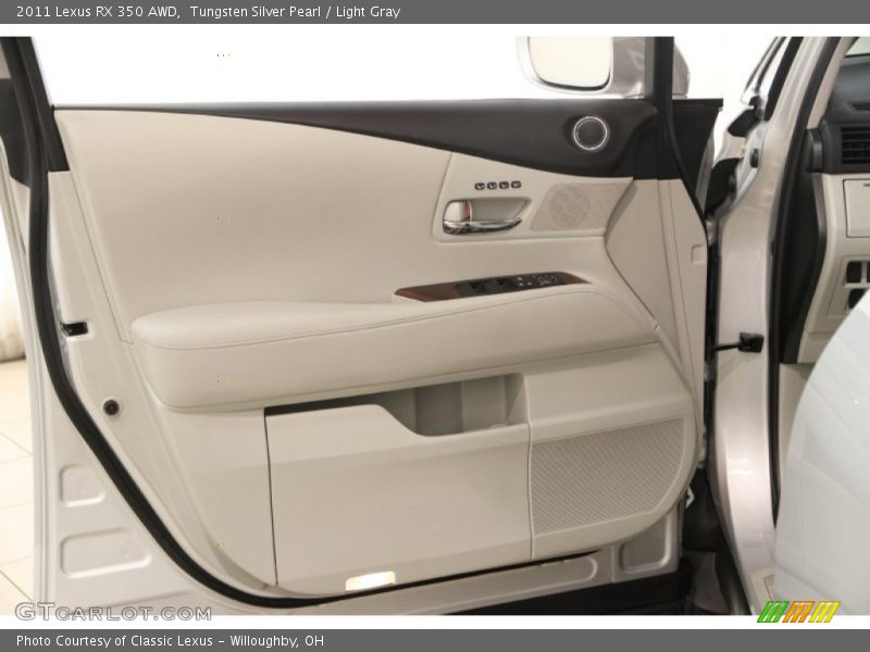Tungsten Silver Pearl / Light Gray 2011 Lexus RX 350 AWD