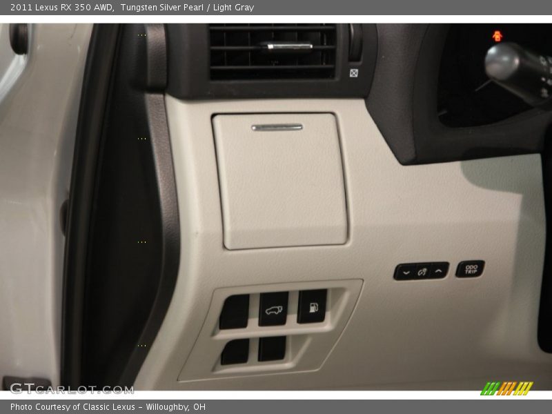 Tungsten Silver Pearl / Light Gray 2011 Lexus RX 350 AWD