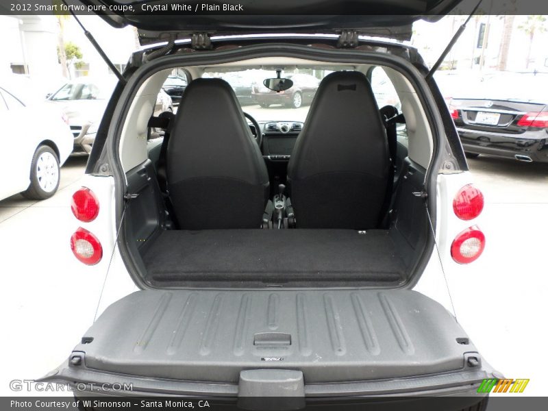 Crystal White / Plain Black 2012 Smart fortwo pure coupe
