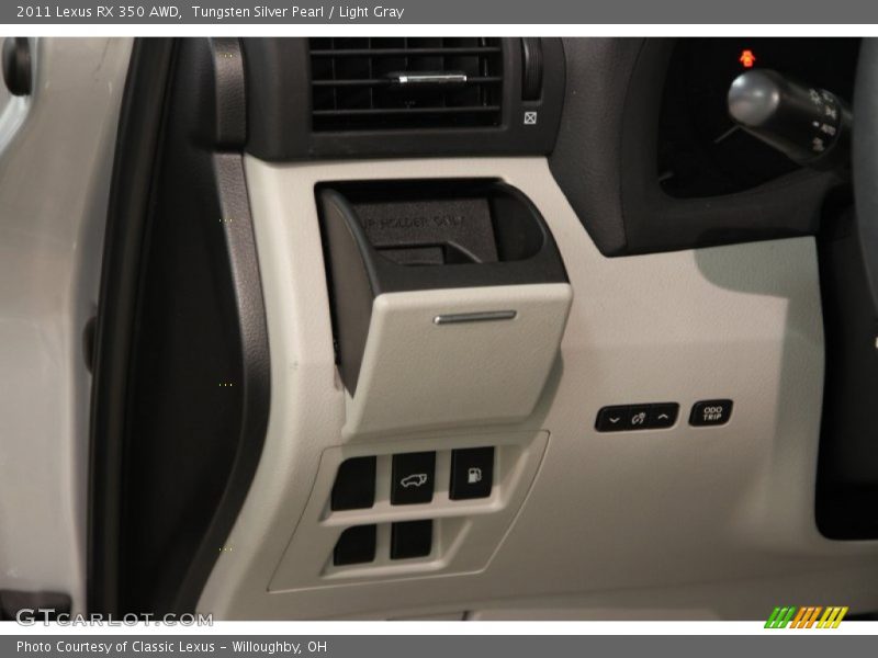 Tungsten Silver Pearl / Light Gray 2011 Lexus RX 350 AWD