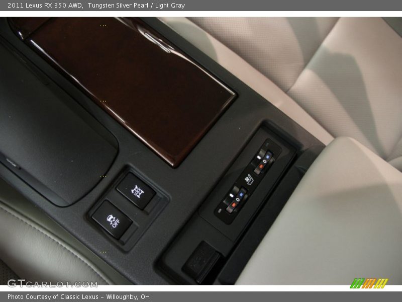 Tungsten Silver Pearl / Light Gray 2011 Lexus RX 350 AWD
