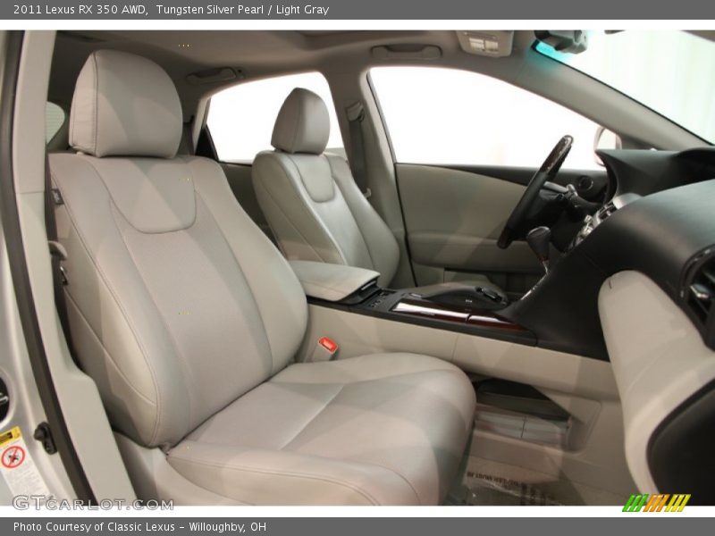 Tungsten Silver Pearl / Light Gray 2011 Lexus RX 350 AWD