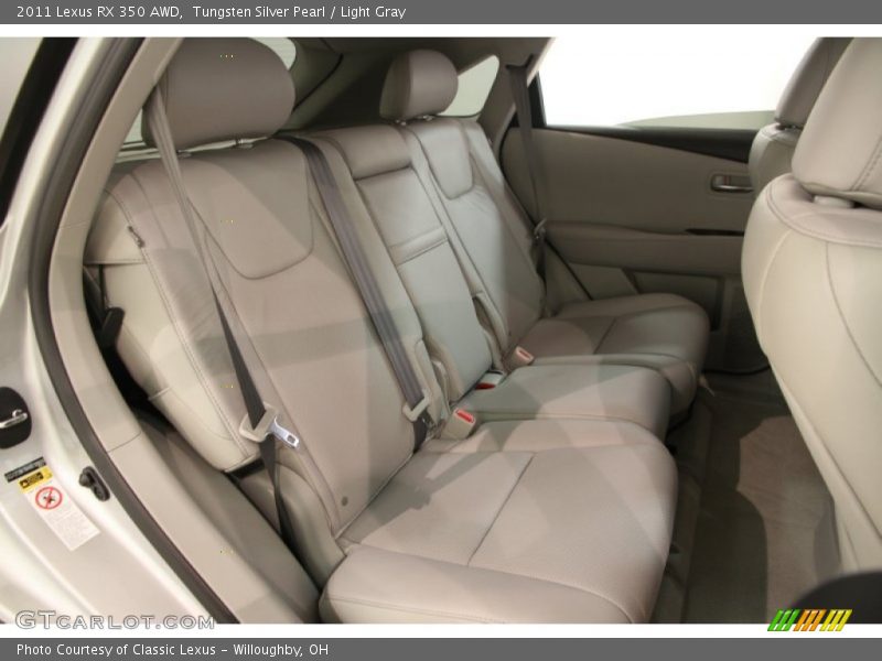 Tungsten Silver Pearl / Light Gray 2011 Lexus RX 350 AWD