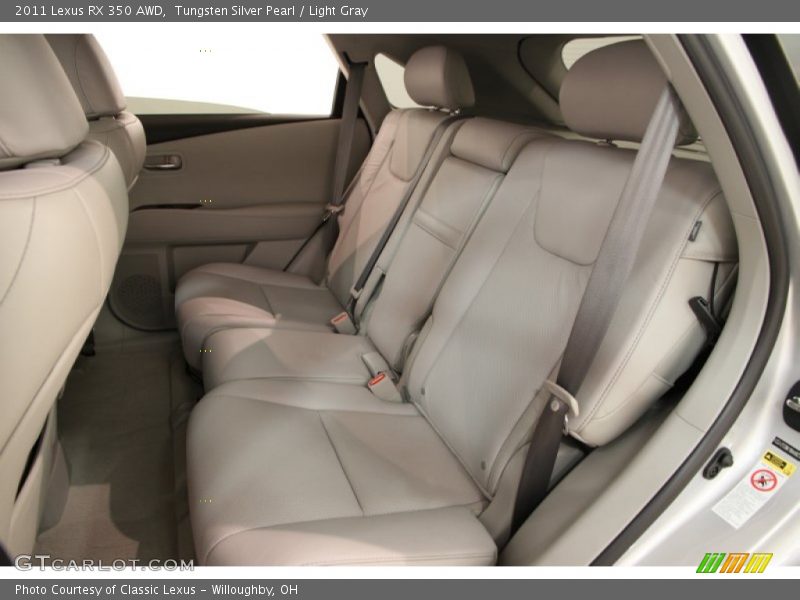 Tungsten Silver Pearl / Light Gray 2011 Lexus RX 350 AWD